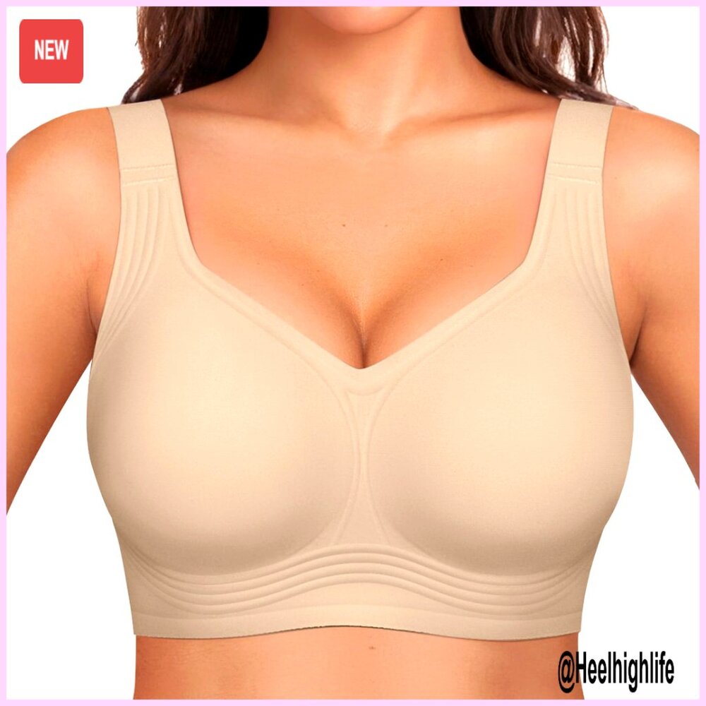 Wireless Plus Size Full Coverage Bra Seamless Sup… - image 1